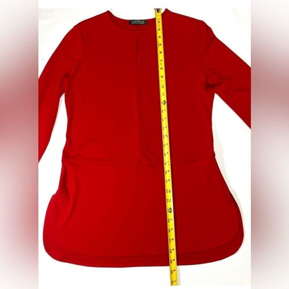 Ralph Lauren Classy Tunic in Deep Red Size Small - Picture 7 of 10